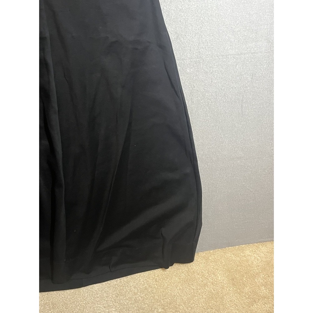 Banana Republic Women's Black Ruched Sheath Dress Size Large Short‎ Sleeve Midi - Picture 7 of 12